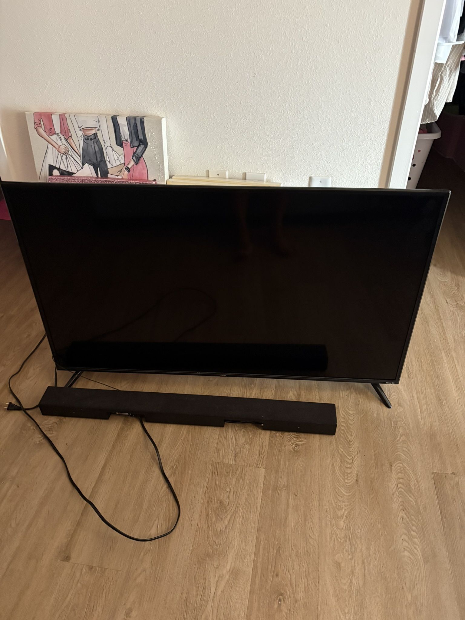 55 Inch Roku TV With Soundbar $225