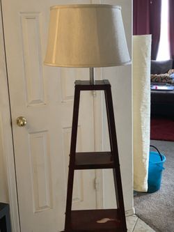 Staggered lamp with shelves- over 5ft