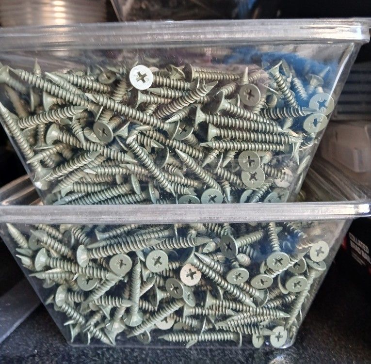 New 5Lbs Box 1⅝" Phillips Cement Board Screw. $35 each box.