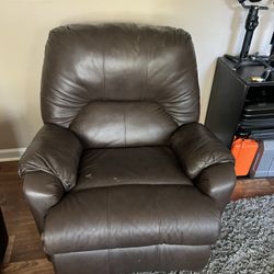 BROWN LEATHER RECLINER