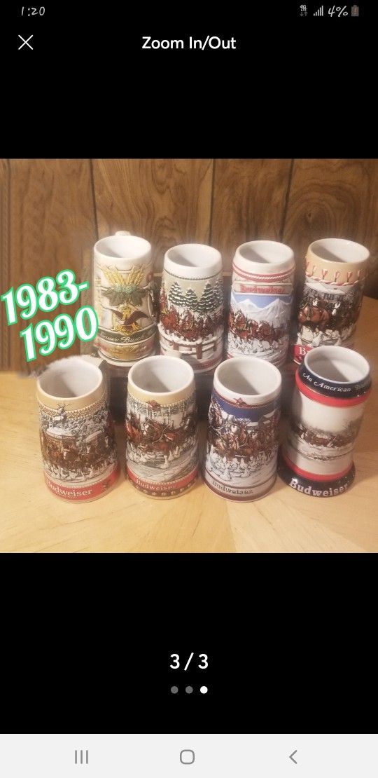 HUGE DISCOUNT!! BUDWEISER HOLIDAY SERIES 1983 THRU 90 - $100 
LOW PRICE FRIDAY 5/3!! 