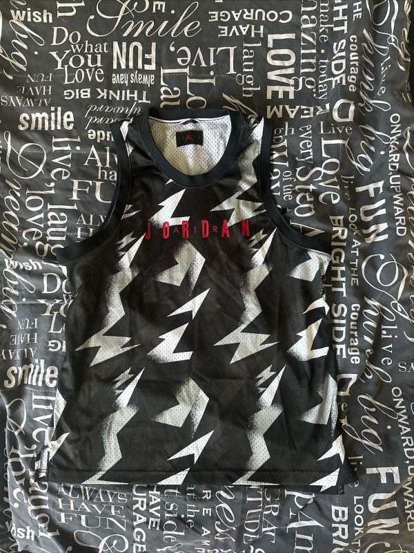 Nike Air Jordan Jumpman Black White Jersey Size L