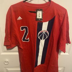 New Washington Wizards #2 John Wall Mens Size XL Red Adidas Shirt Fast Ship NBA