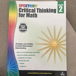Spectrum critical thinking for math
