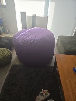 Large Purple Refillable Bean Bag Chair