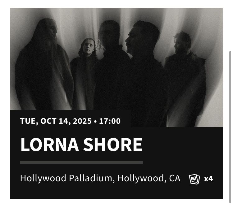 Lorna Shore 4 Tickets House Left Table Balcony