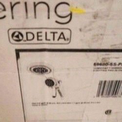 Delta HydroRain 5-Spray Patterns 2.5 GPM 6 in. Wall Mount Dual Shower Heads in Lumicoat Stainless
