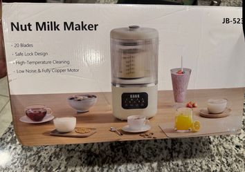 58oz Nut Milk Maker Machine, 10 In 1 Automatic Nut Milk Maker With 20 Blades, LED Display, Soy Milk Maker With 24H Delay Start&12H Keep Warm, Almond M