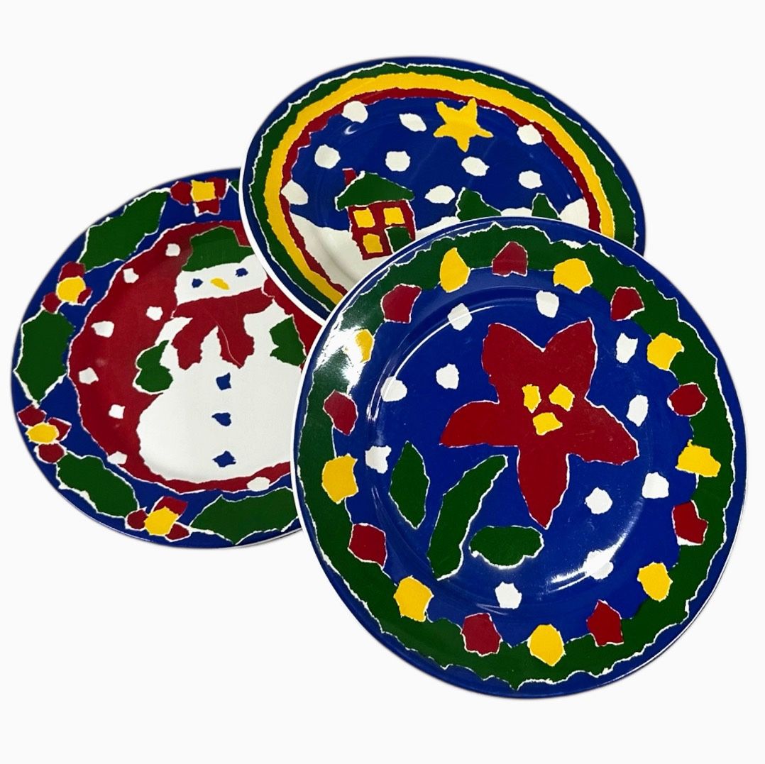 Vintage “Ho Ho Ho” Collection Porta - Portugal - Christmas Themed Dessert Plates