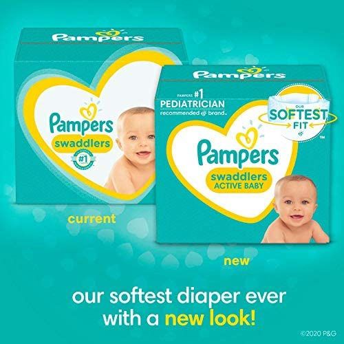 BRAND NEW IN BOX- Diapers Size 3, 168 Count - Pampers Swaddlers Disposable Baby Diapers, ONE MONTH SUPPLY