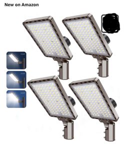 36000LM Parking Lot Light 180W/200W/240W Dusk to Dawn 5000K IP65 All-in-one integrated power & photocell module simplifies installation
