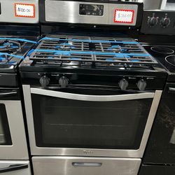 Whirlpool 30in Gas Stove In Stainless Steel 4 Months Warranty 