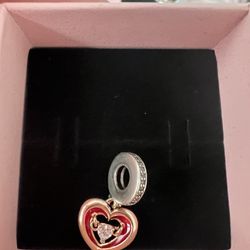 Pandora Rose, Gold, Radiant, Heart, Dangle, Charm