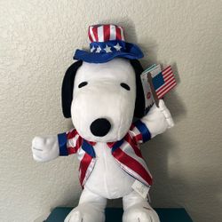 Peanuts Snoopy Animated Side Stepper Plush Dancing Sings Yankee Doodle Patriotic