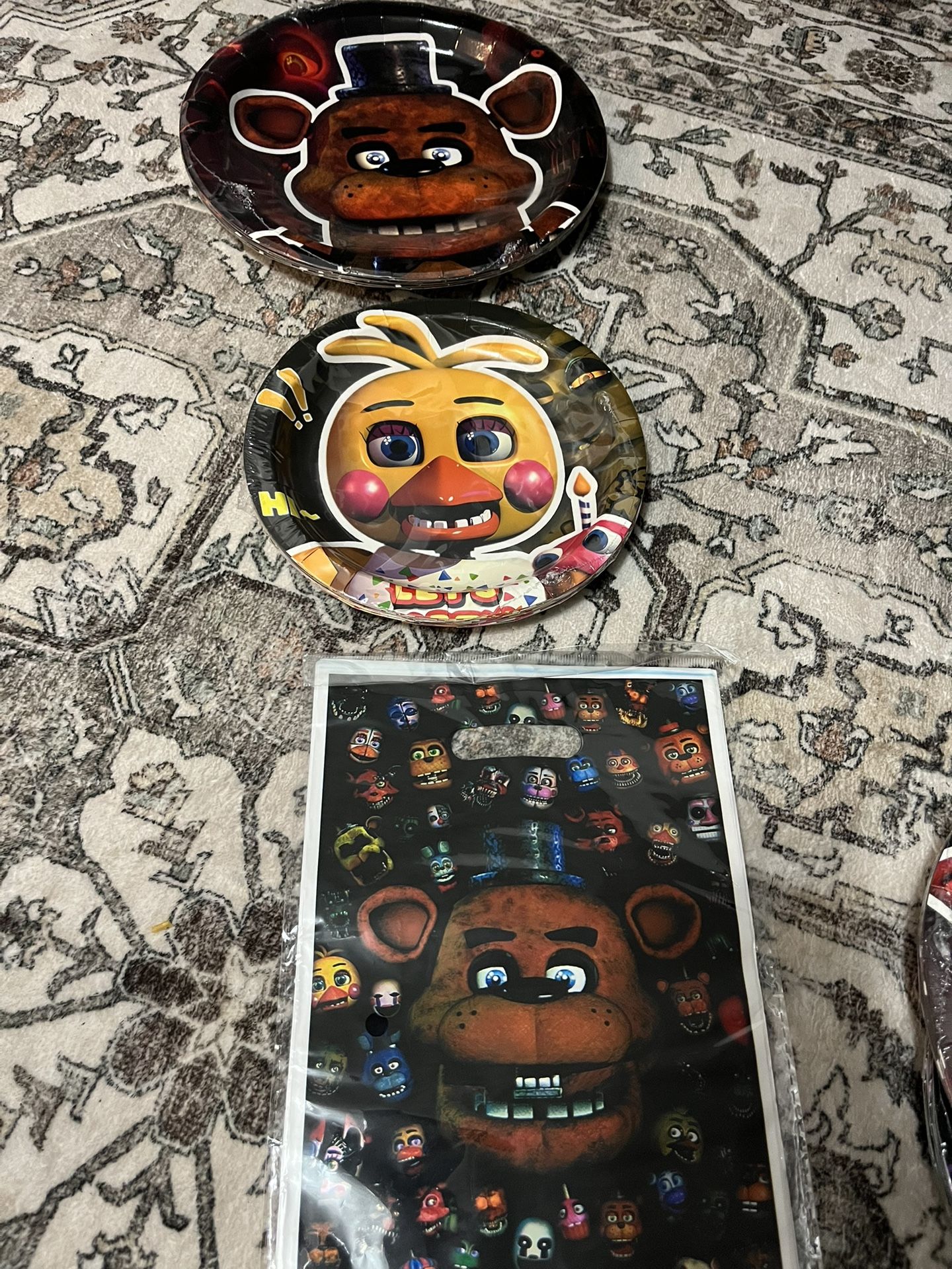 5 Nights With Freddie Birthday Plates And Goodie Bags