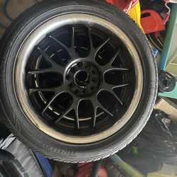 17x7 Black rims with polished lip