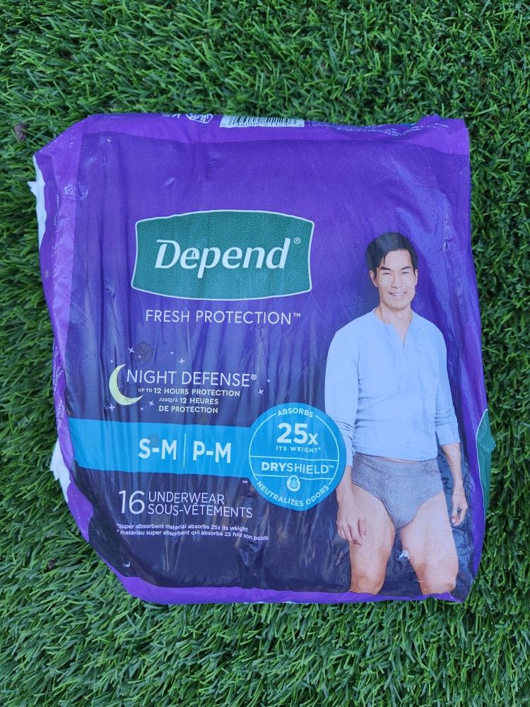 Men's Depends Disposable Underwear 