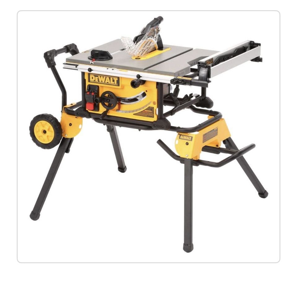 DEWALT 15 Amp Corded 10 in. Job Site Table Saw with Rolling Stand