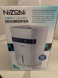 Nizoni Compact 1.2-Liter Dehumidifier