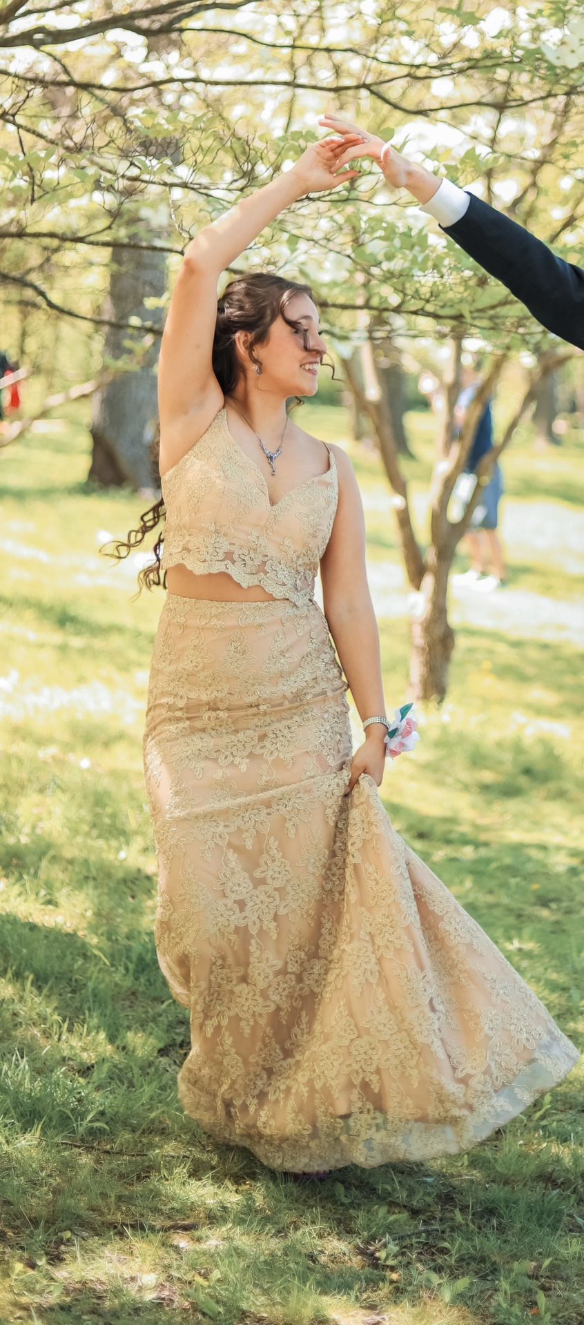 Gold Mermaid Prom Dress