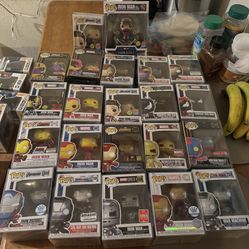 Disney Marvel Funko for Sale/trade Iron Man, War Machine, Daredevil, And Thanos 