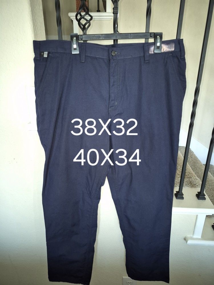 CARHARTT FRC LIGHT WEIGHT CARPENTER NAVY BLUE PANTS