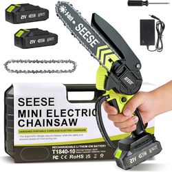 NEW - Seese 6” Mini Electric Chainsaw