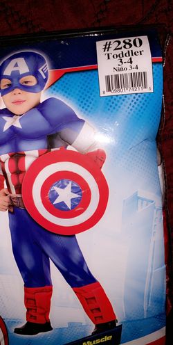 Captain American Costume 3-4 Toddler