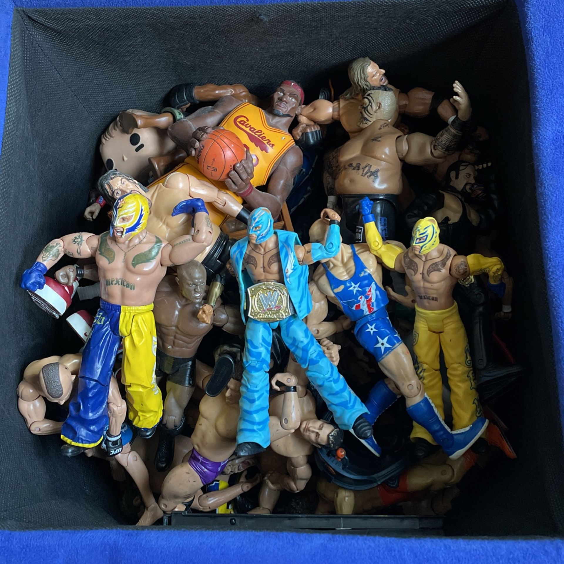 Box Of Old School/ Collectible Action Figures