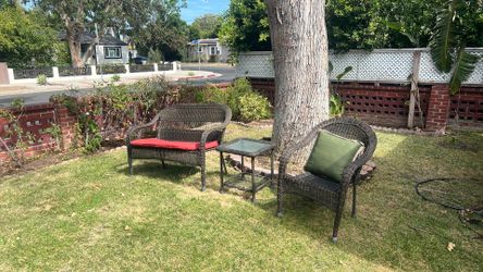 3-Piece All-Weather Resin Wicker Patio Chair Set