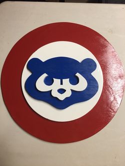 3D Chicago Cubs Wooden Plaque/Logo (handmade)