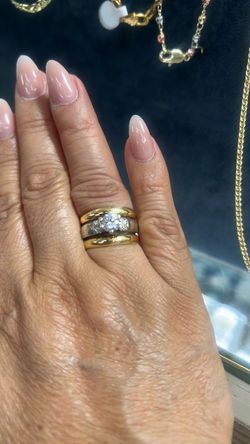 Ring silver and gold