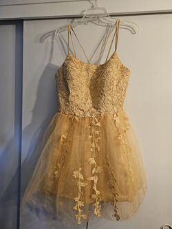 Prom Dress Gold Size 14