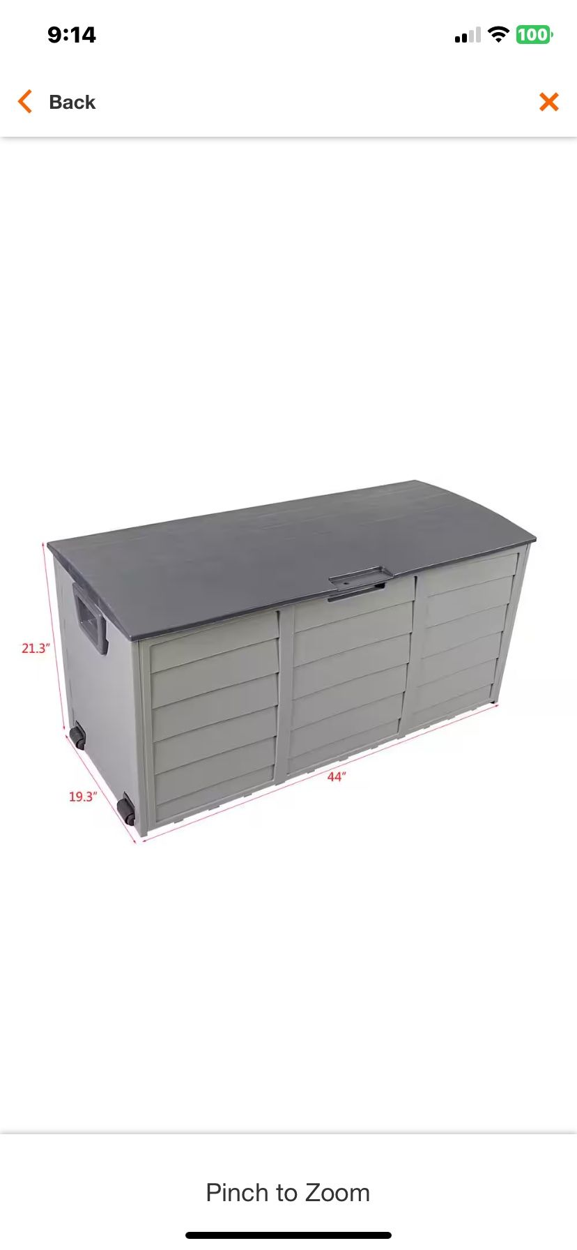 Garden storage Deck Box