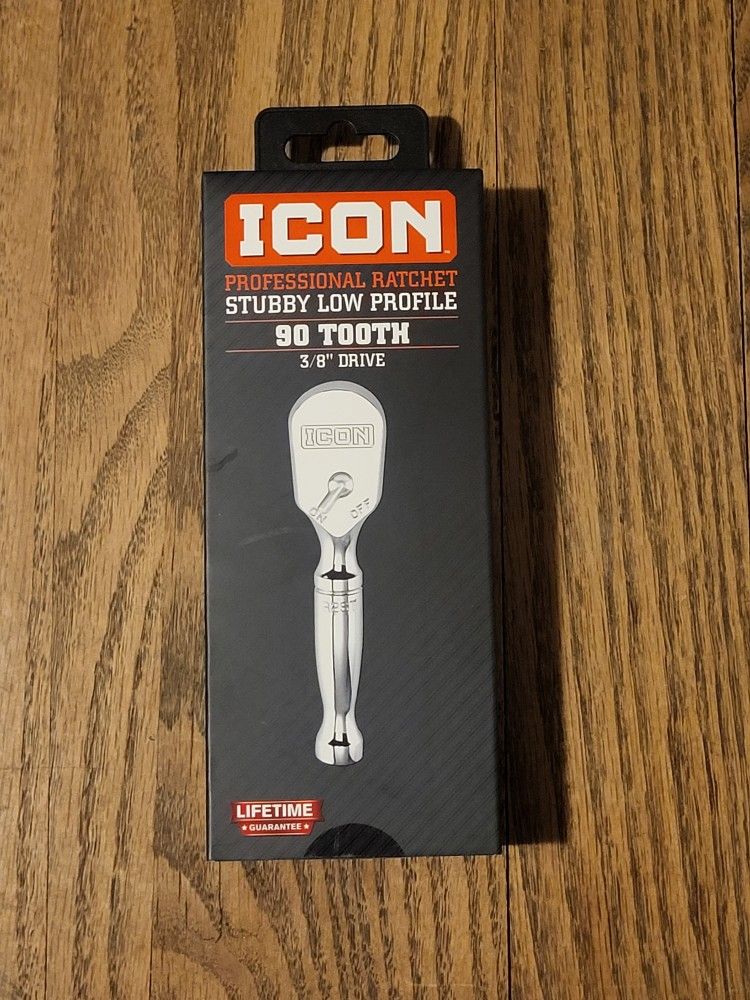 Icon 3/8 in. Drive Professional Stubby Low-Profile Ratchet