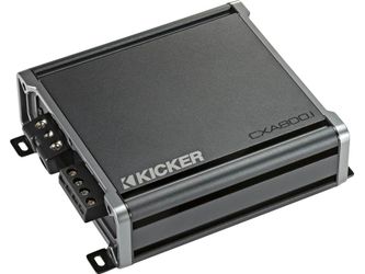 Kicker 46CXA800.1T CX Series mono subwoofer amplifier — 800 watts RMS x 1 at 1 ohm