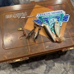 Vintage Fishing Lures, And Vintage Tacklebox