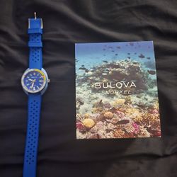 Bulova Men's Snorkel Blue Tang Fish Watch 98B445