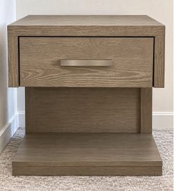 Modern Nightstand End Table with Built-In Charging