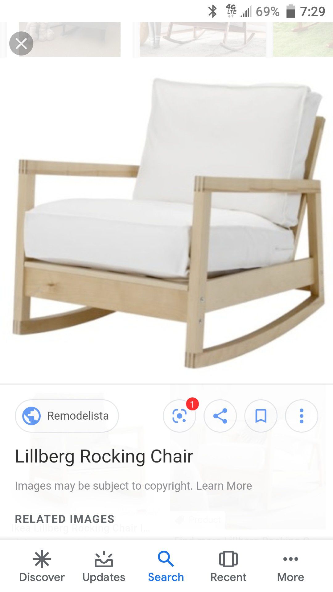 Ikea Lillberg Rocking Lounge Chair, Off Main