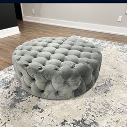 Huskins Velvet Ottoman round table