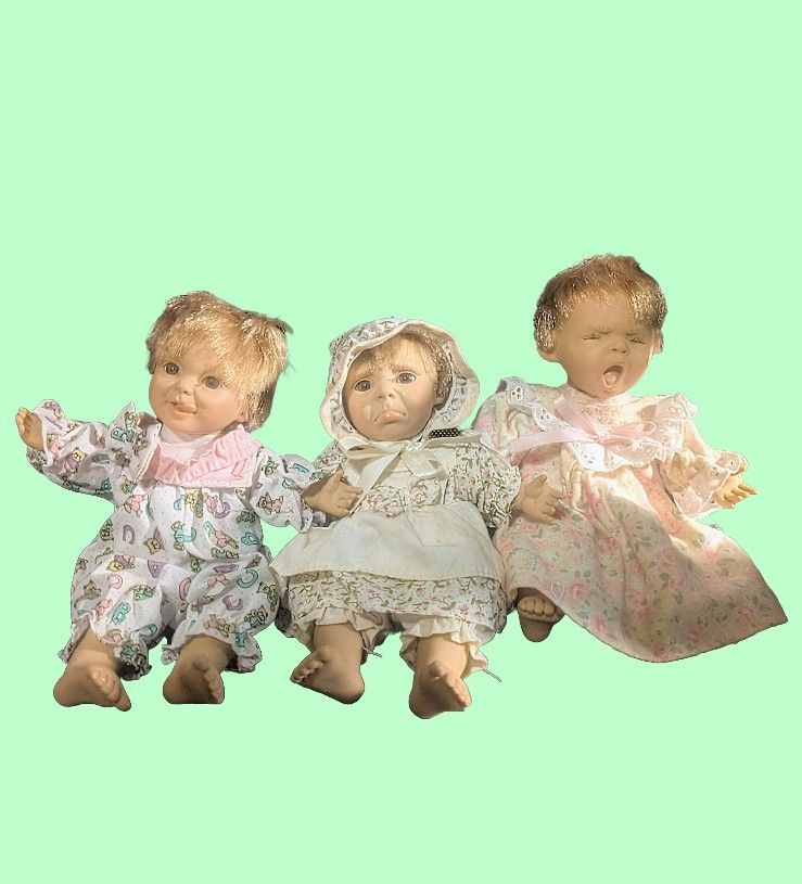 Set Of 3 Berenguer Expressions Dolls
