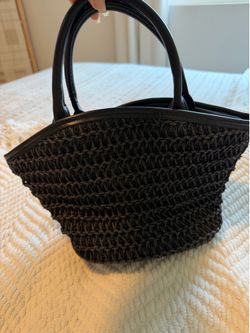 Straw bucket bag