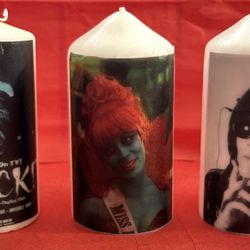 6” Candles Frankenstein & The Cramps Band White Candles Never Used Halloween Horror ($10 Each) 