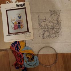 Bernat Decorator Stitchery Now I Lay Me Down To Sleep Needle Embroidery Kit READ
