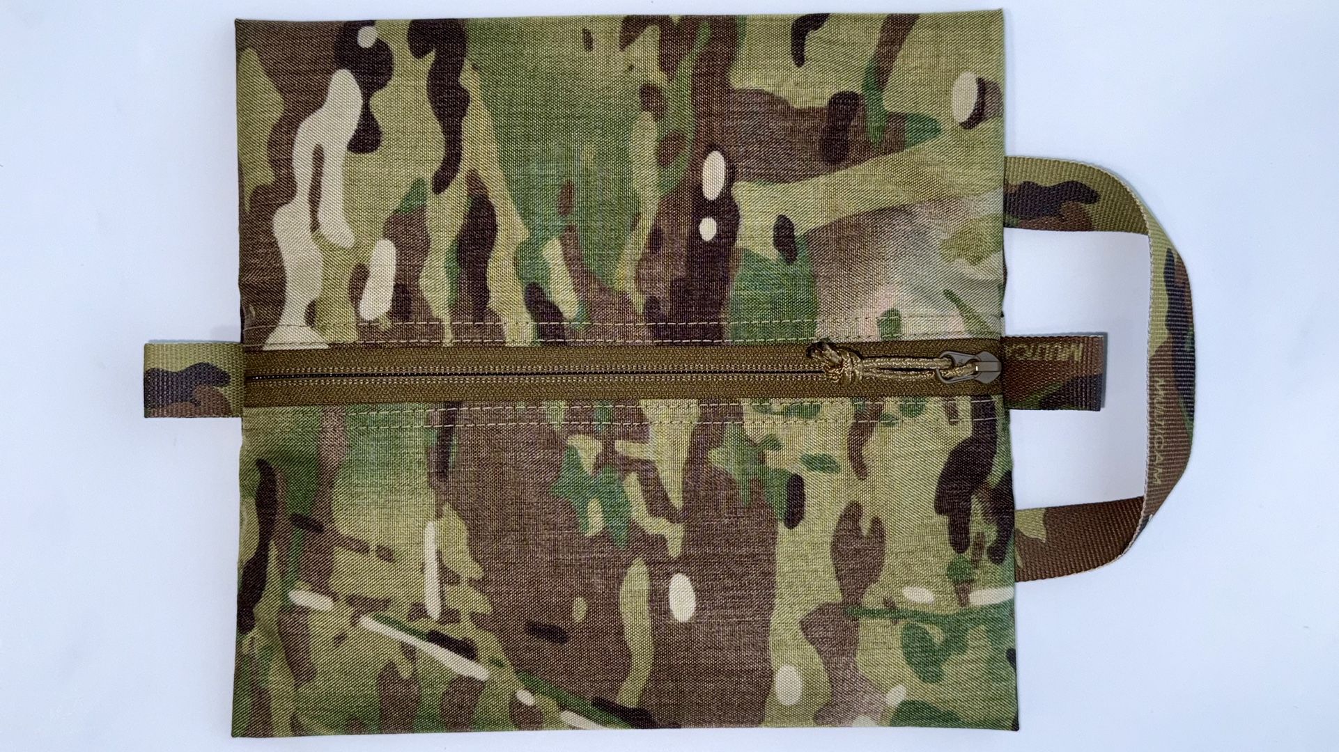 USA-Made 10.5 x 9.5" Center-Zip Tool & Accessory Pouch w/ Handle 500D MultiCam