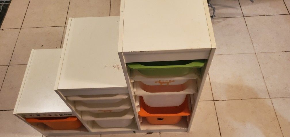 Ikea Storage with bins