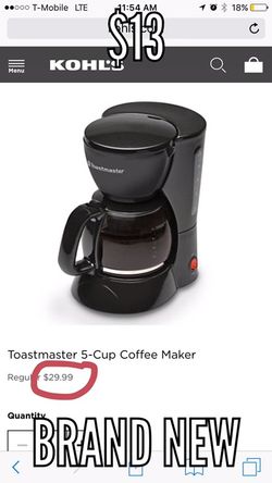 Coffee maker less than 1/2 price $13