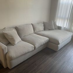 Living Spaces Gray Sectional Couch