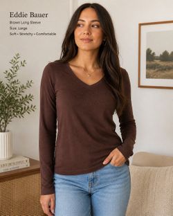 #EddieBauer
#BrownTop
#LongSleeveStyle
#MinimalistFashion
#Y2KBasics